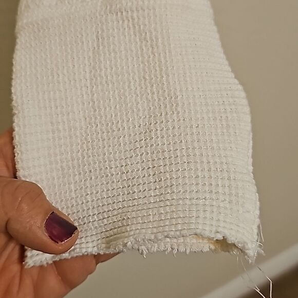 Free People Josie Waffle-Knit Top White S - Picture 3 of 10